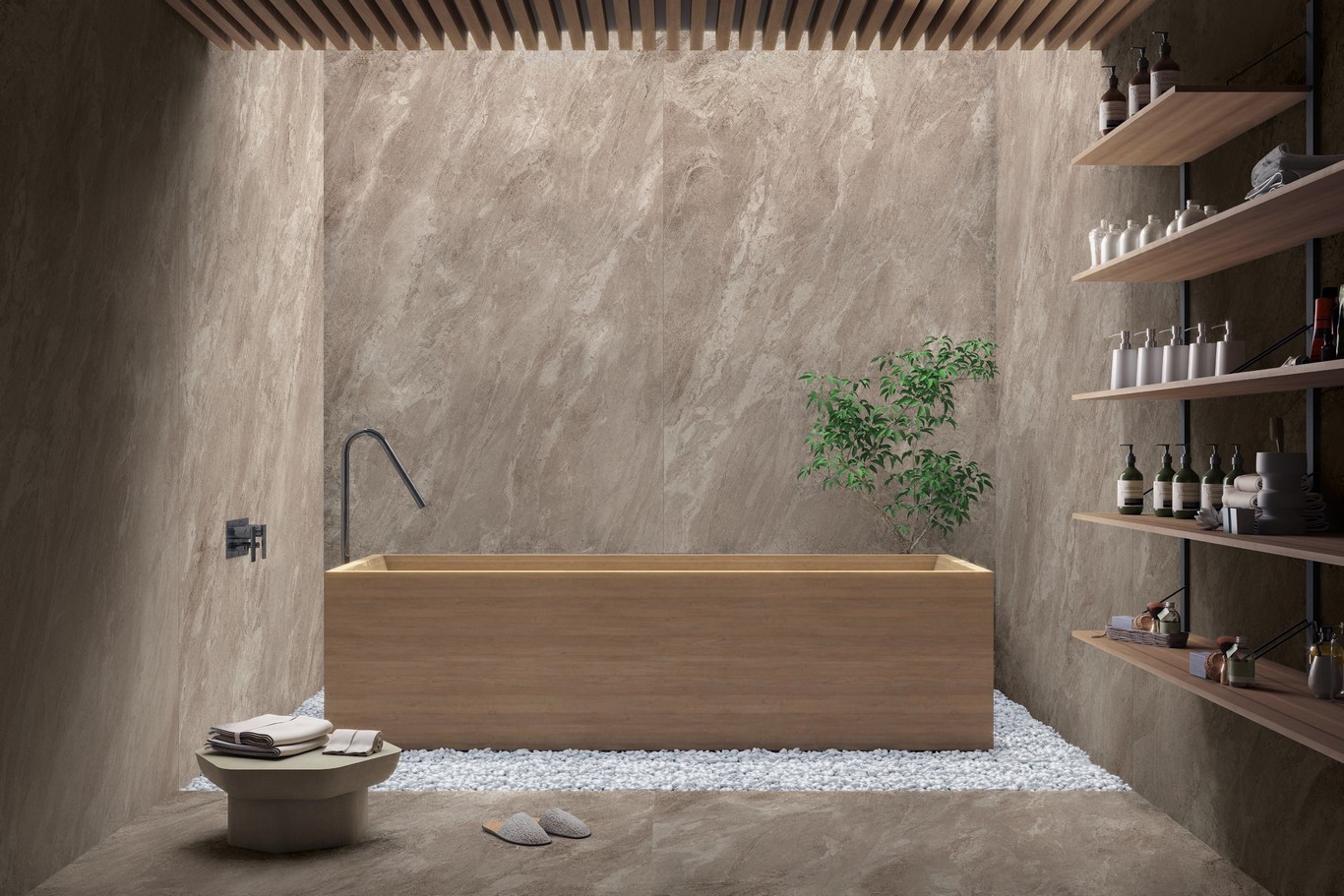 5 Rekomendasi Dinding Kamar Mandi Anti Lembap dan Estetis